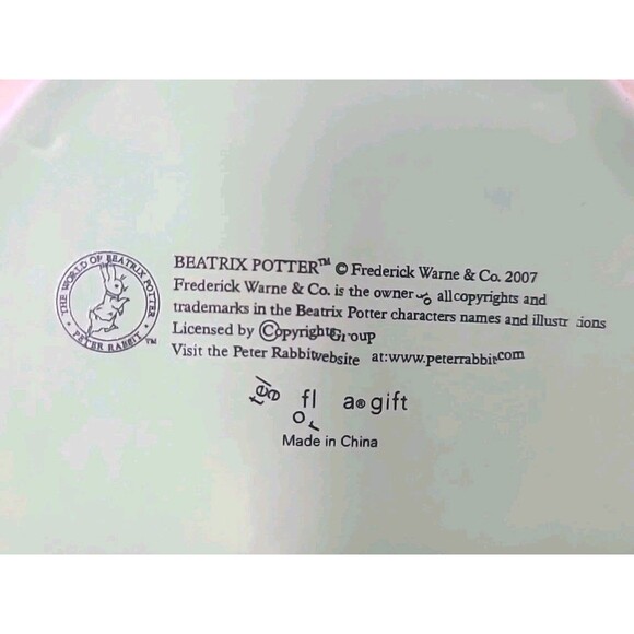 Beatrix Potter Teleflora 2007 Peter Rabbit 3D Ceramic Watering Can Planter 9" - Picture 7 of 7